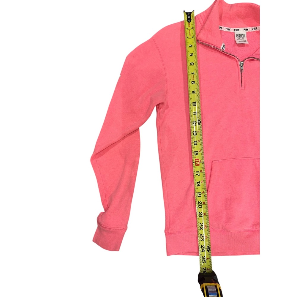 Victoria Secret Hot Pink Zip Sweater XS - Picture 5 of 6
